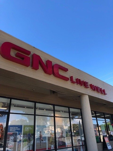 A GNC storefront.