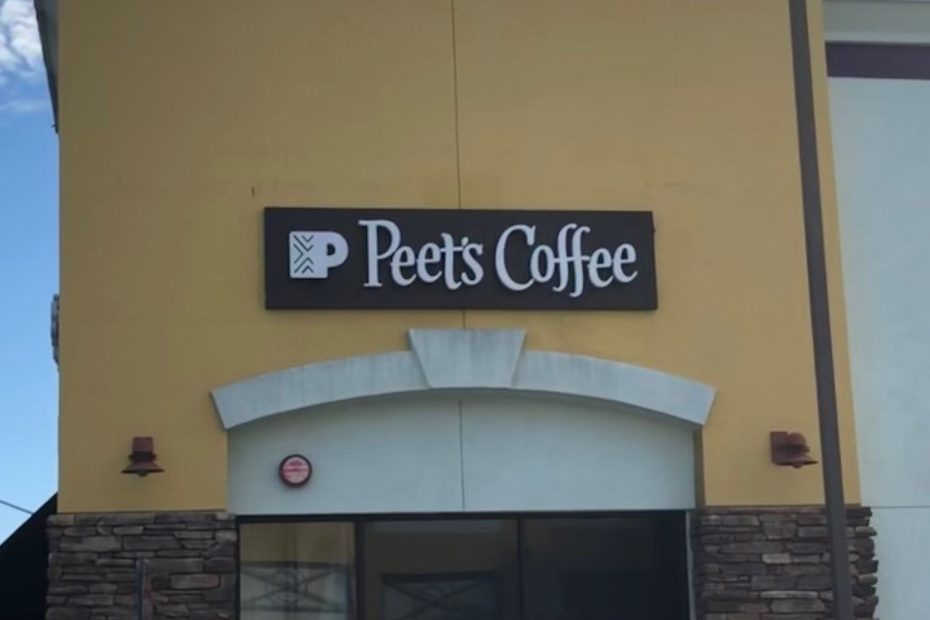 The side of a Peet's Coffee shop.