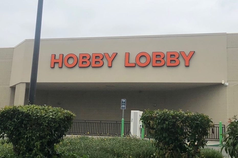 The back side of a Hobby Lobby store.